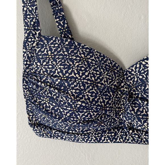 Bond-Eye Australia Nautical Foil Lightly Padded Bikini Navy Top D/DD US8 Swim - Picture 4 of 7